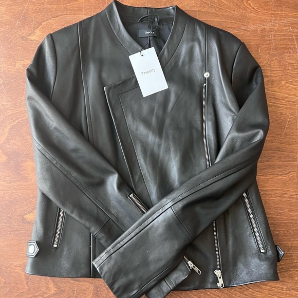 Theory Jackets & Blazers - NWT Theory leather jacket . Size small.
